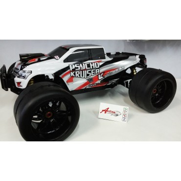 JOGO DE PNEUS SLICK COM RODAS PRETAS ON ROAD PARA KYOSHO PSYCHO KRUISER 1/8 SEXTAVADO DE 17mm JPK S138